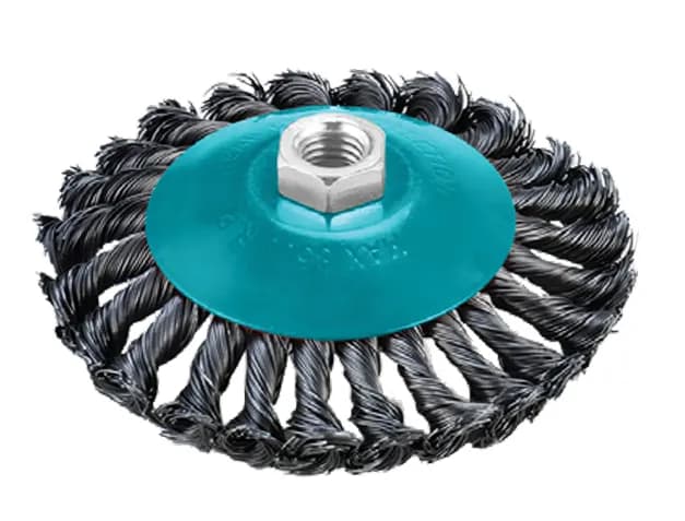 Eurostar DE271100 Daire Fırça M14 Vidalı Burma Telli Gri 100MM