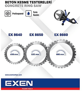 EXEN EX 8660 - 600mm Beton Kesme Testeresi