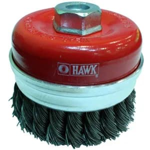 Hawk HA10125 Gri Burma Telli M14 Vidalı Çanak Fırça 125 mm