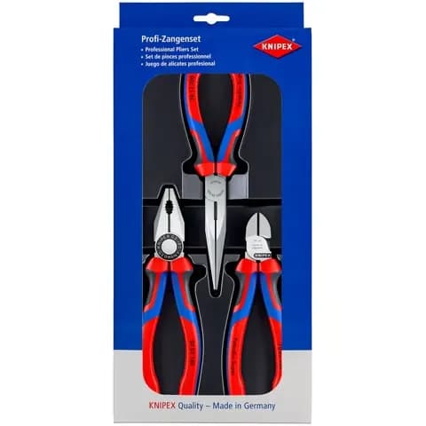 Knipex 002011 Kombine Pense+Karga Burun+Yan Keski Set thumbnail 2