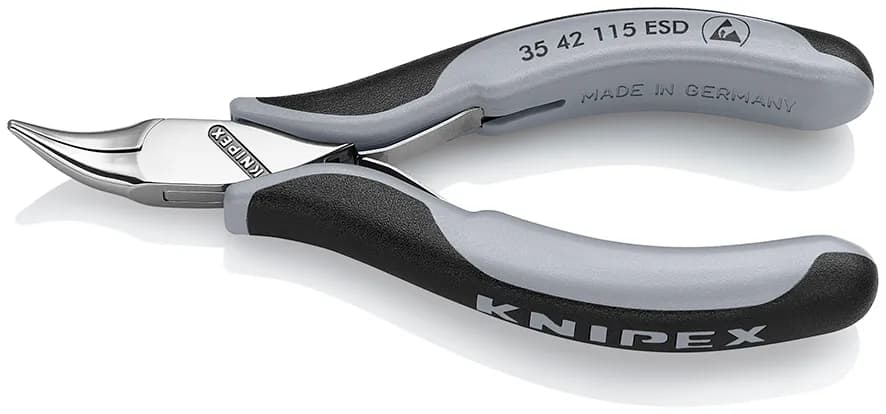 Knipex 3542115ESD 35 42 115 Esd Elektronikçi Eğri Kargaburun  -  Esd