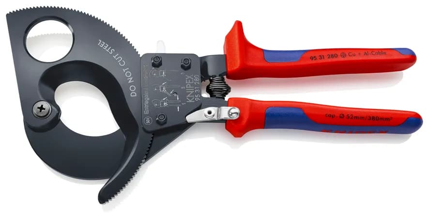 Knipex 9531280 Cırcır Mekanizmalı Kablo Makası 280 mm