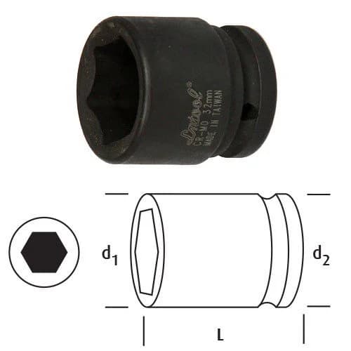 Osaka LN15D41 Lokma 1-1/2" Derin Lokma 41 mm