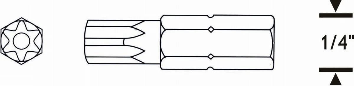 Proscr SCR03205 Delikli Torx Bits Uç T9 25mm