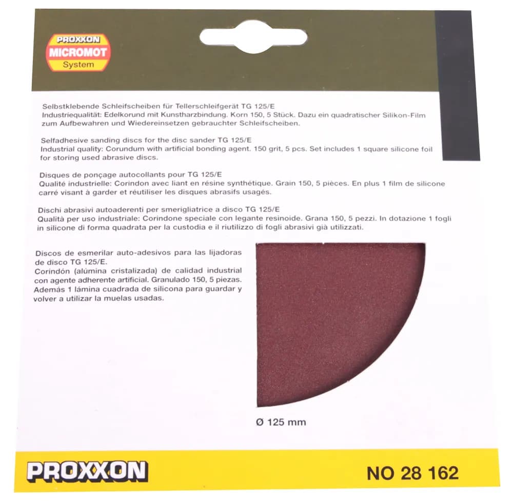 Proxxon 28162 Tg 125/E İçin 150 Kum Beyaz Korundum Zımpara Diski