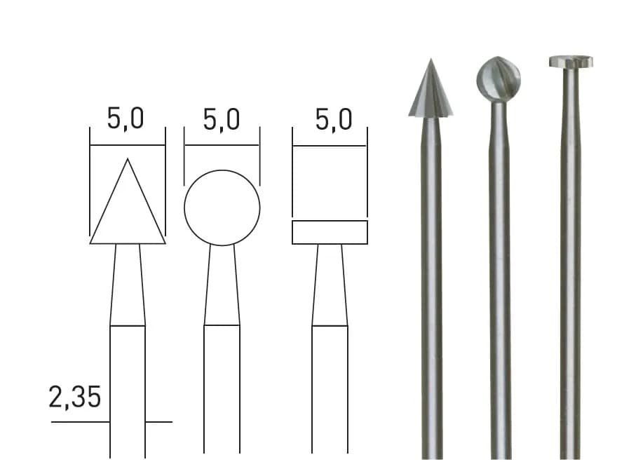 Proxxon 28720 3 Parçalı Tungsten Vanadyum Hassas Freze Uç Seti