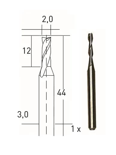 Proxxon 28759 Tungsten Karbürlü Matkap Ucu 2.0 mm