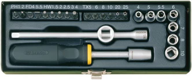 Proxxon Endüstriyel 23072 28 Parçalı Tornavida Lokma Ve Bits Takımı