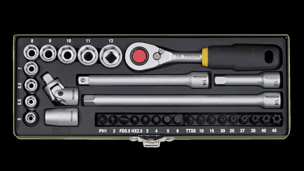 Proxxon Endüstriyel 23078 1/4' 32 Parçalı Lokma Ve BITS Uç Takımı