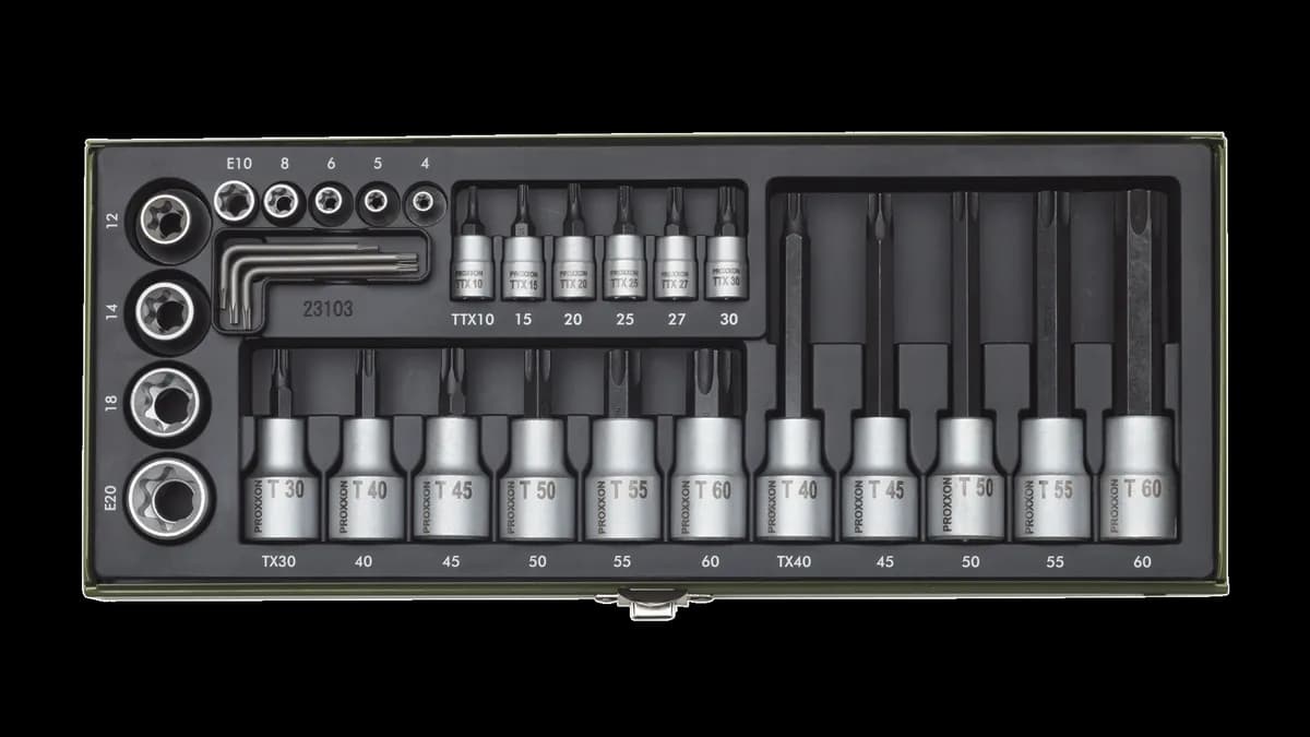 Proxxon Endüstriyel 23103 29 Parçalı Torx Lokma Takımı