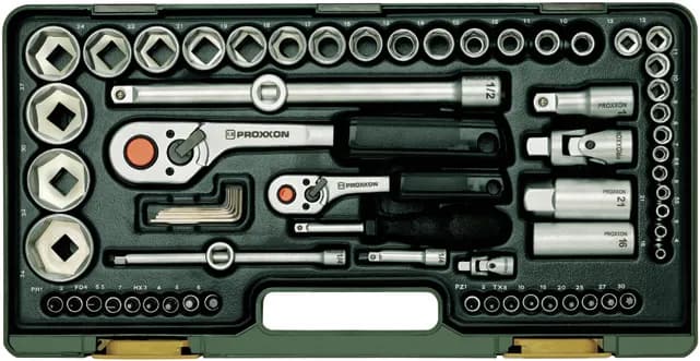 Proxxon Endüstriyel 23286 Cırcırlı Kollu  65 Parçalı Lokma Ve Bits Takımı