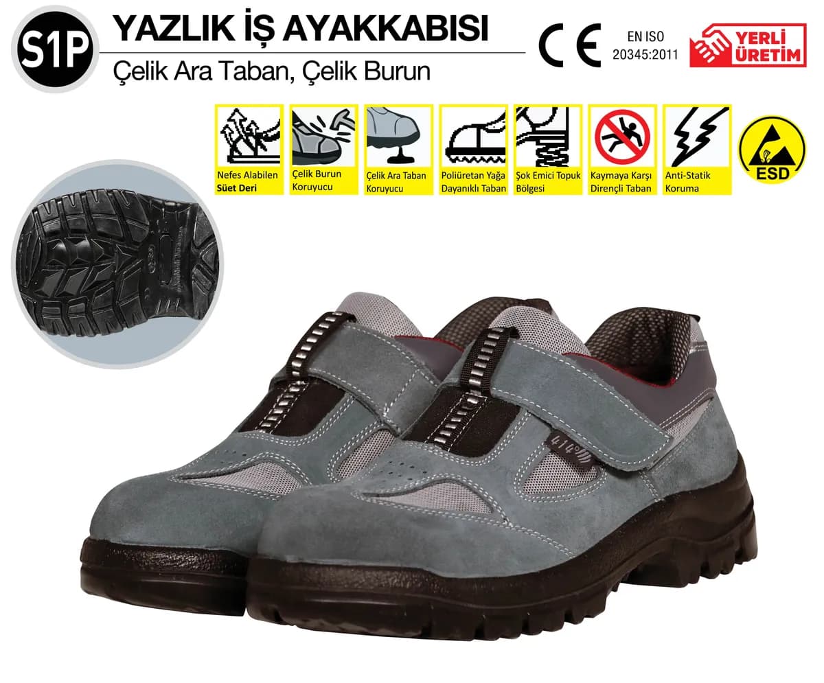 414 TB41159 S1p Yazlık İş Ayakkabısı No:44