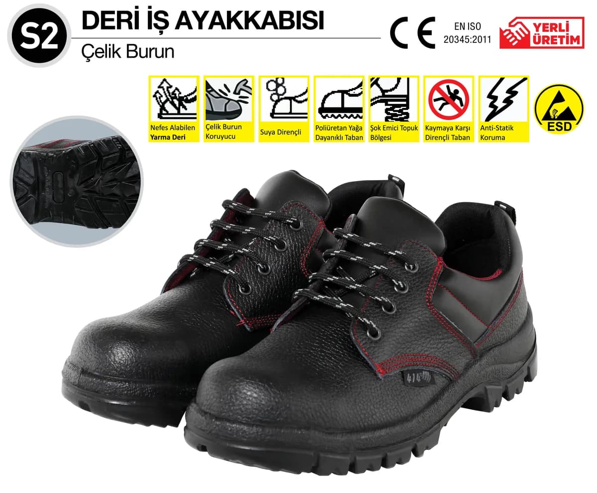 414 TB41211 S2 Deri İş Ayakkabısı No:45