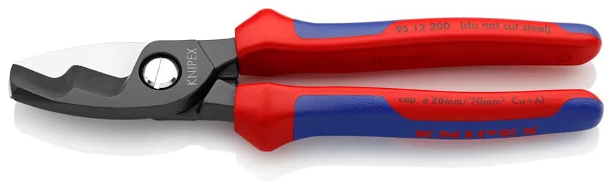 Knipex 9512200 Çift Bıçaklı Kablo Makası 200 mm