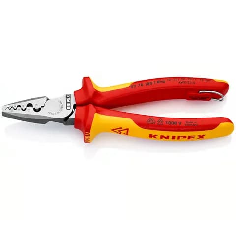 Knipex 9778180T Sıkma Pensesi (Kablo Yüksükleri İçin)