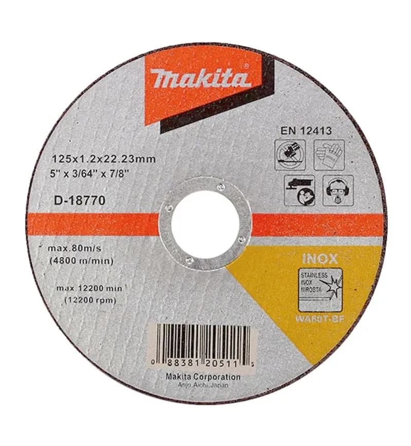 Makita D-18770 İnox Kesme Taşı - Düz 125x1.2 mm