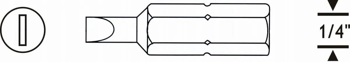 Proscr SCR03113 Düz Bits Uç Sl7 25mm